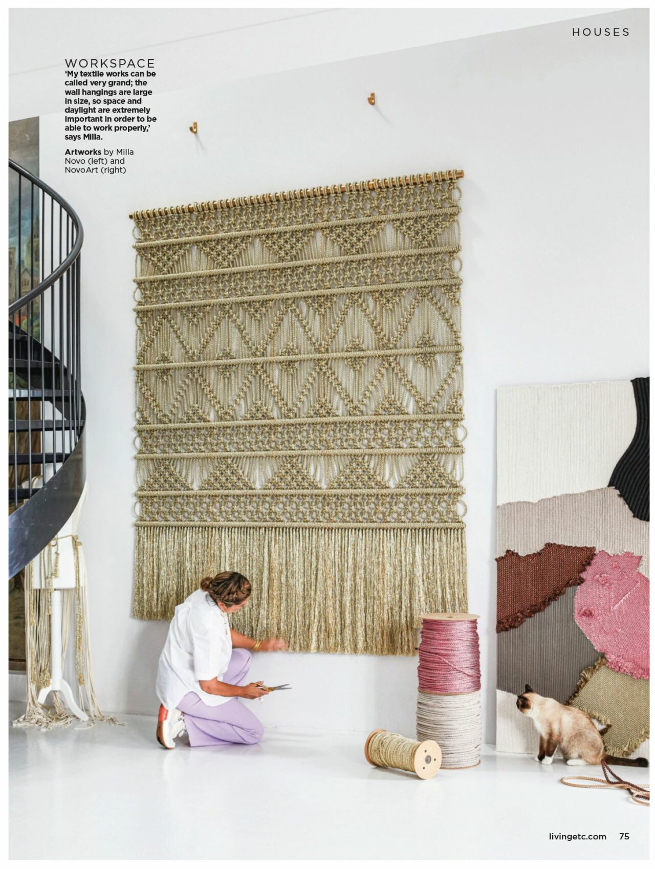 Livret De Macramé Vintage Craft Publications - 12 Tentures Murales & 4 Tables Suspendues